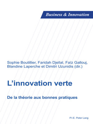 cover image of L'innovation verte